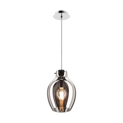 Lampa wisząca BRESSO P19066A-D18 - dymiony/chrom