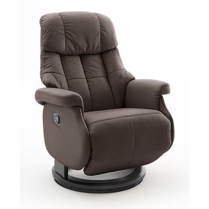 Fotel relax CALGARY COMFORT L - ciemny brąz/czarny
