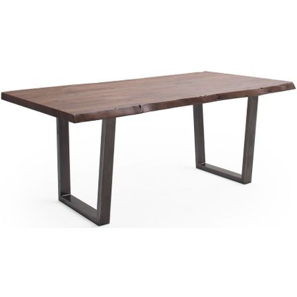 Stół drewniany CALABRIA z blatem 5.5 cm - orzech