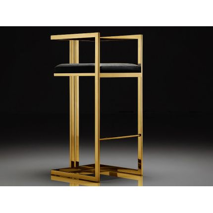 Hoker wysoki Y1038 43x46x96 cm - złoty
