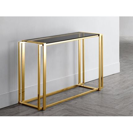 Konsola stalowa GG1063 120x40x80 cm - złoty