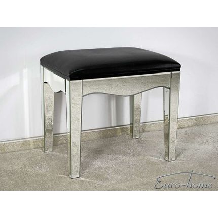 Taboret z lustrzanymi nogami RU20 - czarny