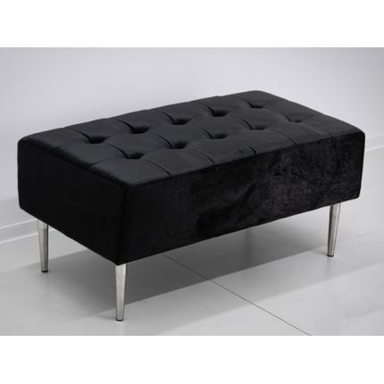 Pufa welurowa podłużna POUF007 - czarny