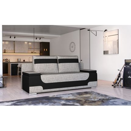 Sofa rozkładana AREA - tkanina Berlin 01/ ekoskóra Soft 11