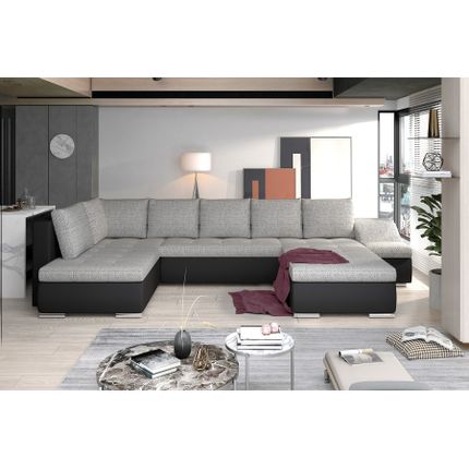 Narożnik rozkładany GIOVANNI - tkanina Berlin 01/ekoskóra Soft 11