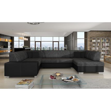 Narożnik rozkładany HAVANA - tkanina Berlin 02/ekoskóra Soft 11