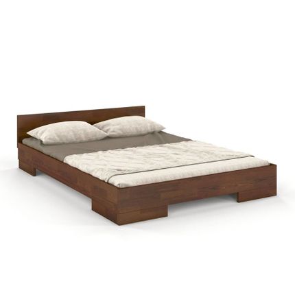 Łóżko drewniane sosnowe SPECTRUM Niskie 90x200 - orzech