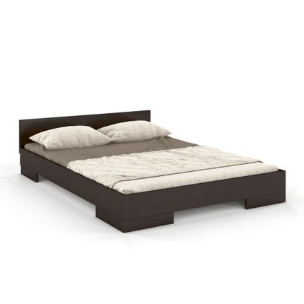 Łóżko drewniane sosnowe SPECTRUM Niskie 180x200 - palisander