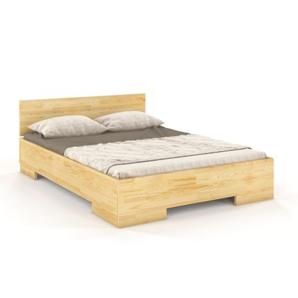 Łóżko drewniane sosnowe ze skrzynią na pościel SPECTRUM Maxi&Long ST 160x220 - naturalny