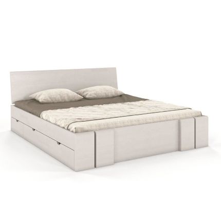 Łóżko drewniane sosnowe z szufladami VESTRE Maxi&DR 140x200 - biały