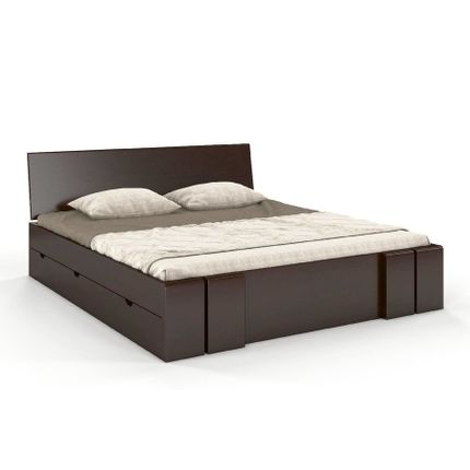 Łóżko drewniane bukowe z szufladami VESTRE Maxi&DR 120x20 - palisander