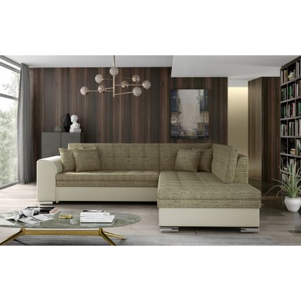 Narożnik rozkładany PIERETTA - tkanina Berlin 03/ekoskóra Soft 33