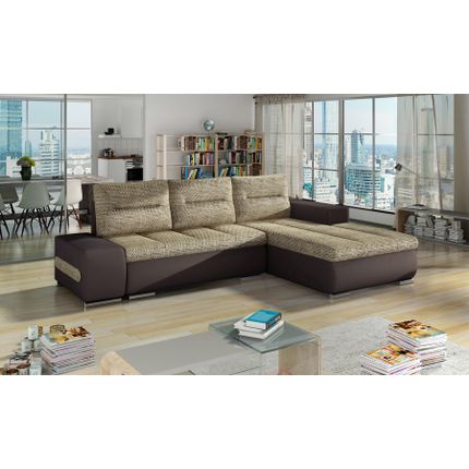 Narożnik rozkładany OTTAVIO - tkanina Berlin 03/ekoskóra Soft 66