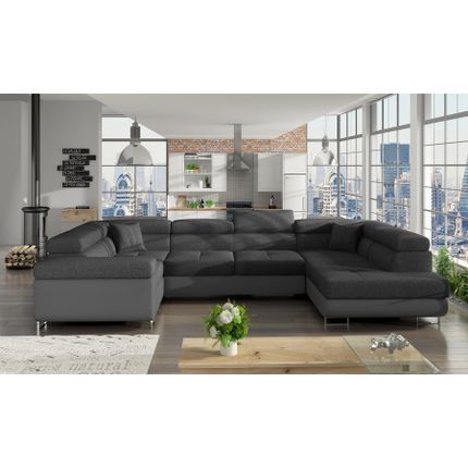 Narożnik rozkładany LETTO - tkanina Inari 96/ekoskóra Soft 29