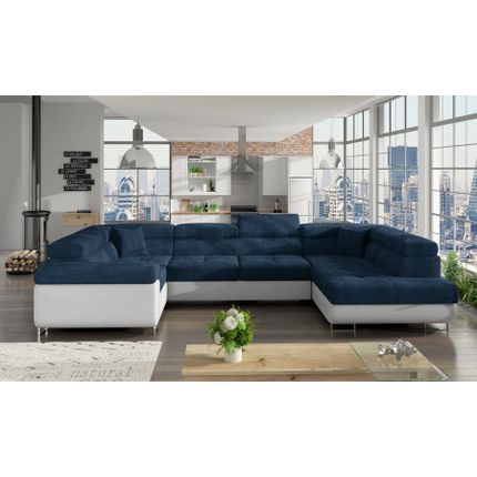 Narożnik rozkładany LETTO - tkanina Kronos 09/ekoskóra Soft 17