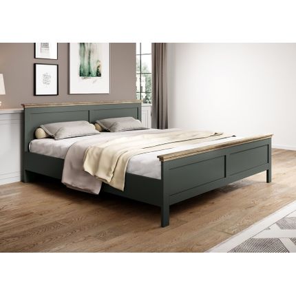 Łóżko 180x200 EVORA S 32 - zielony/dąb lefkas