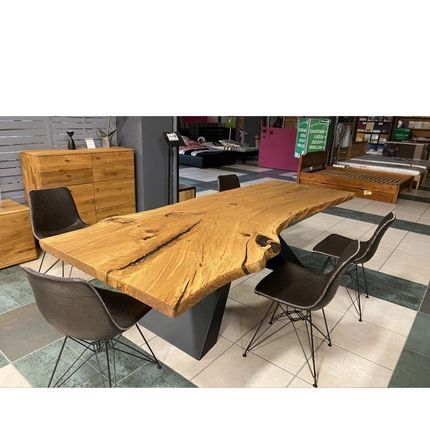Stół dębowy APOXY 280 cm - naturalny/czarny