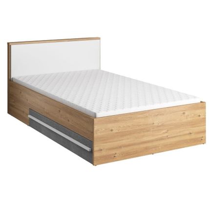 Łóżko ze stelażem PLANO PN-10 120x200 - dąb nash