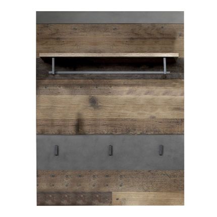 Panel garderobiany INDY - matera/drewno postarzane