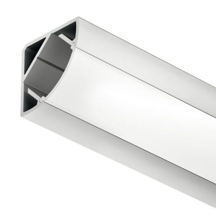 Profil narożny LOOX 2195 do taśm LED 10 mm - aluminium/biały / 20x20 mm / dł. 250 cm