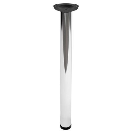 Noga meblowa stalowa okrągła fi 6 cm / 71 cm - stal szczotkowana