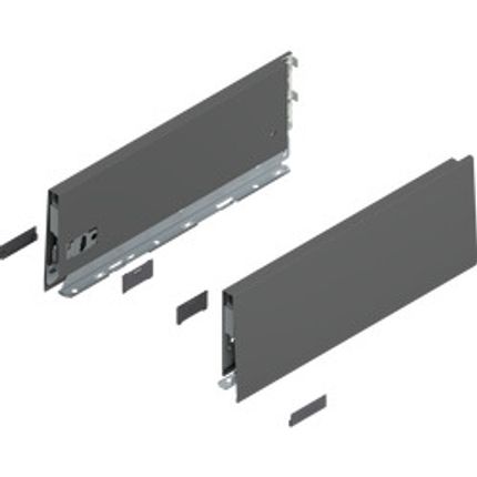 MERIVOBOX boki wysokość K (129 mm), dł.=350 mm, lewy/prawy, antracyt mat