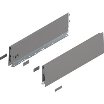 MERIVOBOX boki wysokość K (129 mm), dł.=450 mm, lewy/prawy, szary indium mat