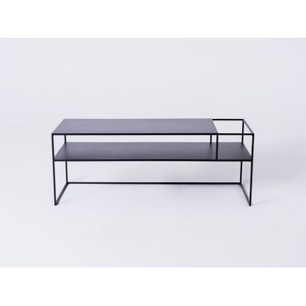 Stolik RTV SENSO FLOWER METAL 120x45 P - czarny