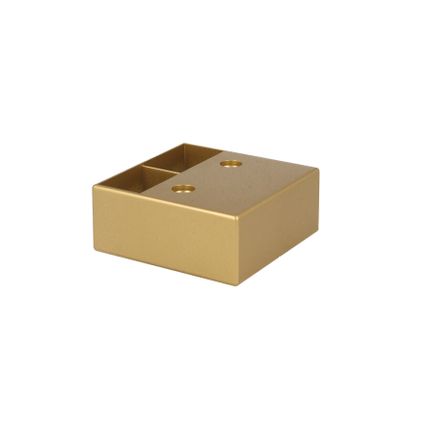 Nóżka kwadratowa 6435 - złoty półmat lakier / wys. 2.5 cm