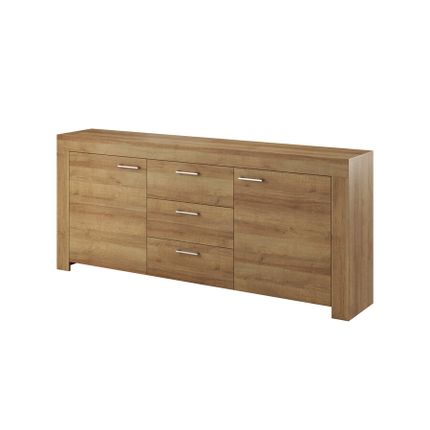 Komoda 2-drzwiowa z szufladami TEBO 200 cm - dąb riviera
