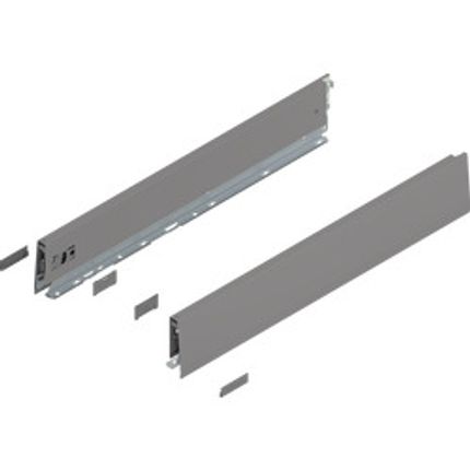 MERIVOBOX boki wysokość M (91 mm), dł.=550 mm, lewy/prawy, szary indium mat