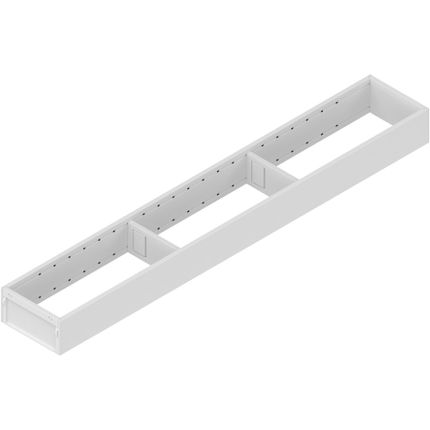 AMBIA-LINE ramki do szuflady standardowej, do LEGRABOX/MERIVOBOX, stal, dł.=650 mm, szerokość=100 mm+jedwabiście biały mat*P/U: 1