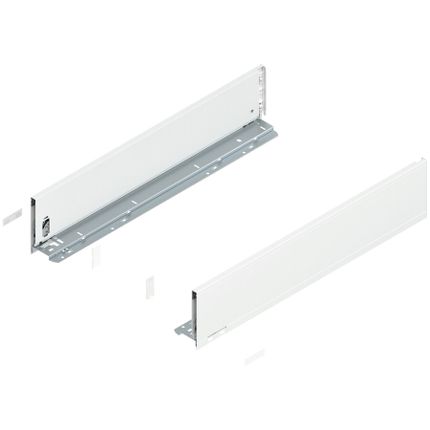Bok szuflady LEGRABOX, wysokość K (128.5 mm), dł.=600 mm, lewy/prawy, do LEGRABOX pure+jedwabiście biały mat*P/U: 1/6