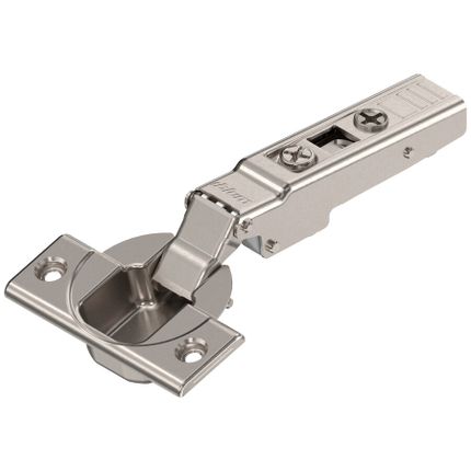 CLIP top zawias standard. 110° Specjalny, Drzwi nakładane, bez sprężyny, puszka: na wkręty+niklowany*P/U: 50/250