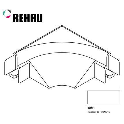 Narożnik 90° TOP BASIC - biały alpejski / wys. 13 mm 