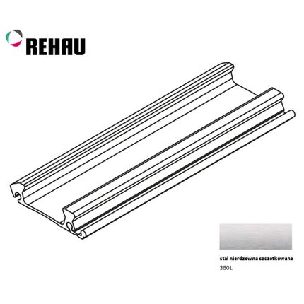 Listwa uchwytowa pośrednia METALLIC-LINE FRAME - stal nierdzewna / dł. 250 cm