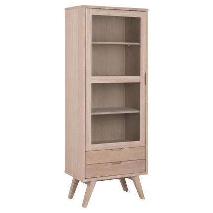 Witryna z szufladami A-LINE 190 cm - dąb bielony