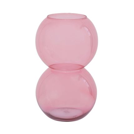 UNC: Wazon ze szkła z recyklingu BULB - różowy