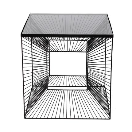Stolik 3D z grafitową szybą TOYJ19-211 45x45 cm
