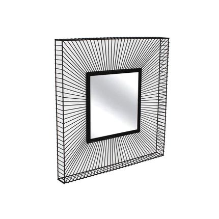 Lustro w ramie z drucików TOYJ19-214 90x90 cm - czarny