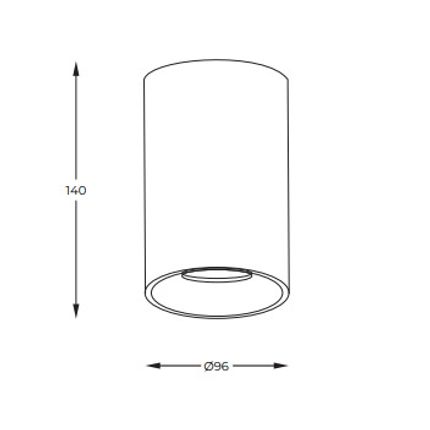 Lampa spot DEEP 89313-N - czarny mat/złoty