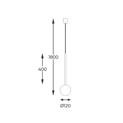 Lampa wisząca ALI 5639 - biały/czarny