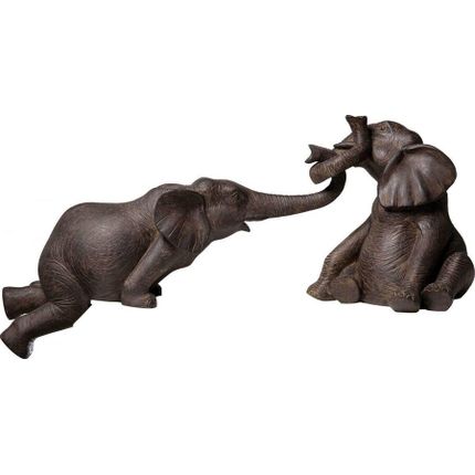 Figurki dekoracyjne ELEFANT ZIRKUS - brązowy