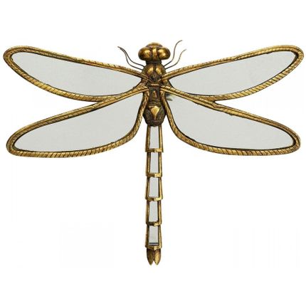 Dekoracja ścienna DRAGONFLY MIRROR 36x46 - lustrzany/złoty