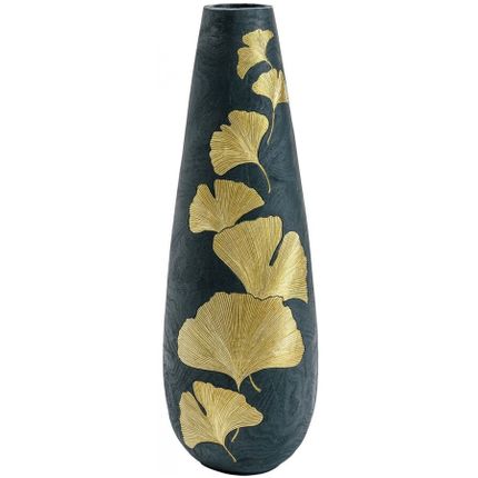 Wazon dekoracyjny ELEGANCE GINKGO 95 - zielony/złoty