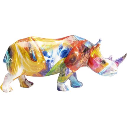 Figurka dekoracyjna COLORED RHINO - multikolor