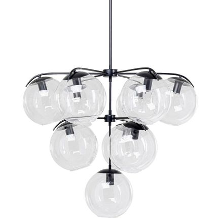 Lampa wisząca LASMINA BUNCH 91 - przezroczysty/czarny