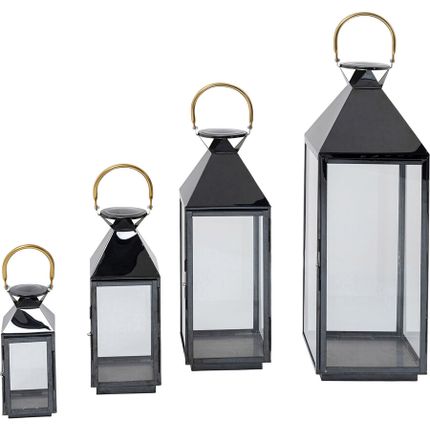 Latarenki metalowe GIARDINO - czarny