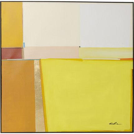 Obraz ABSTRACT SHAPES YELLOW 113x113