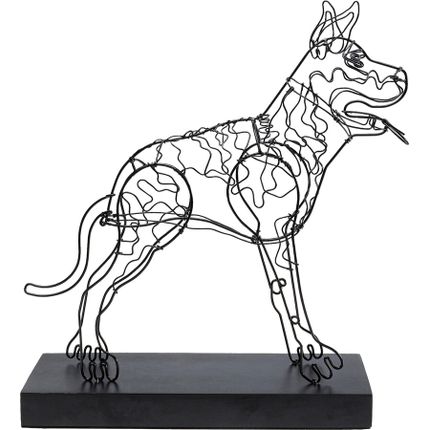 Dekoracja stojąca WIRE ATTACK DOG - czarny